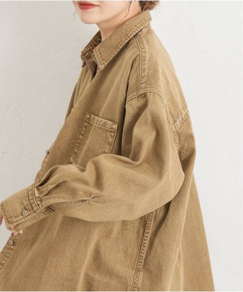 JOURNAL STANDARD（ジャーナルスタンダード）の「《追加4》ライトオンスデニムシャツ（シャツ/ブラウス・レディース・キャメル・FREE）」の8枚目の写真