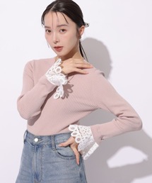 Mystrada | 袖レースニット(ニット/セーター)
