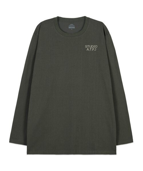 ASTRAL PROJECTION(アストラルプロジェクション)の「エイピースタジオ ビギン オーバーサイズ ロングスリーブTシャツ_カーキ(Tシャツ/カットソー・メンズ・その他・LARGE/MEDIUM/X-LARGE/XX-LARGE)」の2枚目の写真