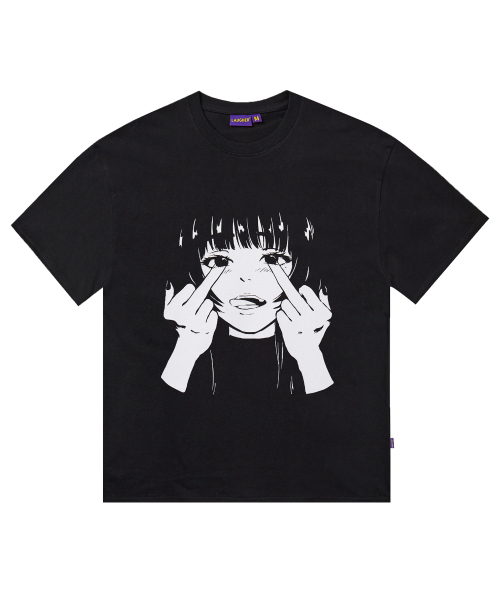 LAUGHER(ラファー)の「キコTシャツ - ブラック(Tシャツ/カットソー・レディース・ブラック・LARGE/MEDIUM/X-LARGE)」の1枚目の写真