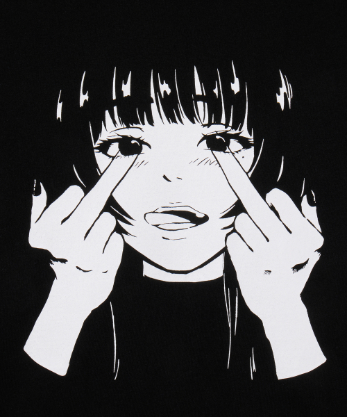 LAUGHER(ラファー)の「キコTシャツ - ブラック(Tシャツ/カットソー・レディース・ブラック・LARGE/MEDIUM/X-LARGE)」の2枚目の写真