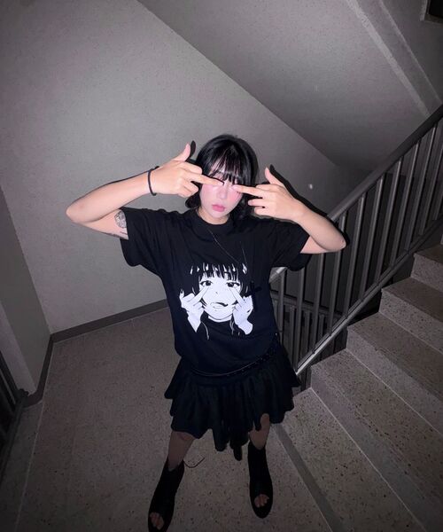 LAUGHER(ラファー)の「キコTシャツ - ブラック(Tシャツ/カットソー・レディース・ブラック・LARGE/MEDIUM/X-LARGE)」の5枚目の写真