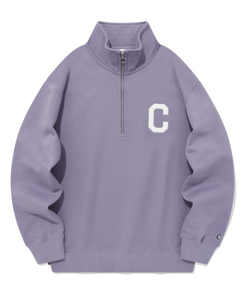 COVERNAT(カバーナット)の「Cロゴハーフジップスウェットラベンダー(スウェット・レディース・その他・LARGE/SMALL)」の1枚目の写真