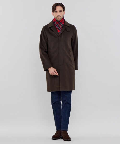 MACKINTOSH LONDON（マッキントッシュ ロンドン）の「【WEB・一部店舗限定】ウールカシミヤチェックマフラー（マフラー・メンズ・ブルー系その他4/レッド系その他2/グリーン系その他5/ネイビー・FREE）」の9枚目の写真