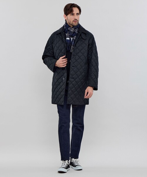 MACKINTOSH LONDON（マッキントッシュ ロンドン）の「【WEB・一部店舗限定】ウールカシミヤチェックマフラー（マフラー・メンズ・ブルー系その他4/レッド系その他2/グリーン系その他5/ネイビー・FREE）」の7枚目の写真