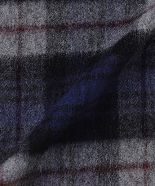 MACKINTOSH LONDON（マッキントッシュ ロンドン）の「【WEB・一部店舗限定】ウールカシミヤチェックマフラー（マフラー・メンズ・ブルー系その他4/レッド系その他2/グリーン系その他5/ネイビー・FREE）」の5枚目の写真