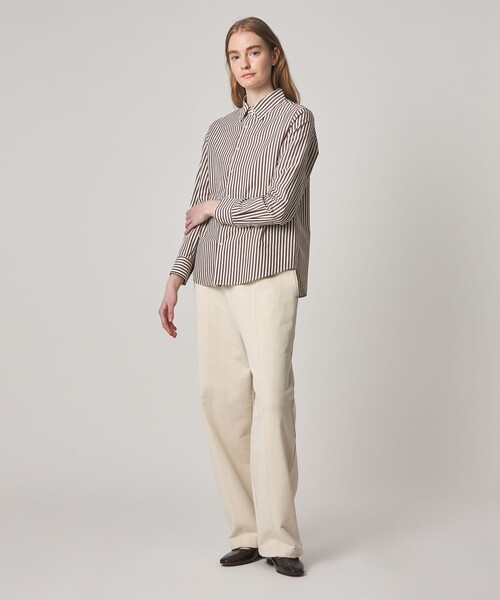 Steven Alan＞コットン キュプラ ストライプ シャツ（シャツ/ブラウス