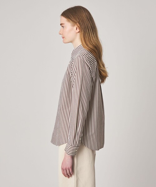 Steven Alan（スティーブンアラン）の「＜Steven Alan＞コットン キュプラ ストライプ シャツ（シャツ/ブラウス・レディース・ブラウン/ネイビー・S/M）」の12枚目の写真