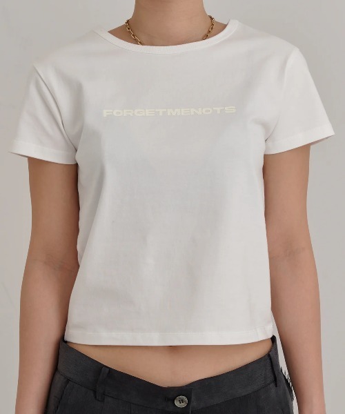 forget-me-nots(フォーゲットミーノッツ)の「KIDS TEE FMN-25SS-CS-003(Tシャツ/カットソー・レディース・イエロー/ホワイト・FREE)」の2枚目の写真