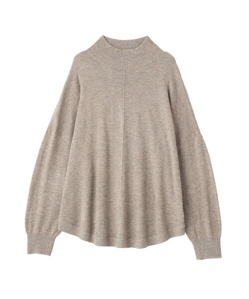 YECCA VECCA（イェッカヴェッカ）の「裾ラメMIXラウンドヘムニット（ニット/セーター・レディース・チャコールグレー/ブルー/グレイッシュベージュ・FREE）」の8枚目の写真