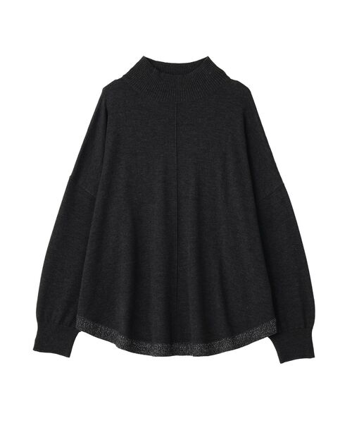 YECCA VECCA（イェッカヴェッカ）の「裾ラメMIXラウンドヘムニット（ニット/セーター・レディース・チャコールグレー/ブルー/グレイッシュベージュ・FREE）」の14枚目の写真