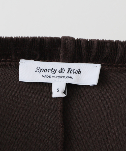 journal standard L'essage（ジャーナルスタンダードレサージュ）の「【SPORTY&RICH/スポーティアンドリッチ】 NY Crest Velour Sweatpant（スウェットパンツ・レディース・ブラウン・SMALL）」の4枚目の写真