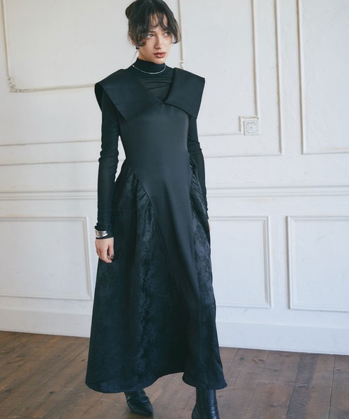 &. NOSTALGIA(アンドドットノスタルジア)の「ETHEREAL LINE DRESS(ワンピース・レディース・ブラック・M)」の3枚目の写真