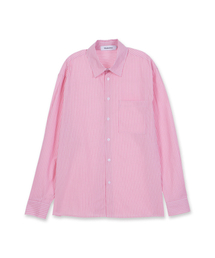 MAKEITTO（メイキット）の「Daily Vertical Stripe Shirt_Pink（シャツ/ブラウス）」