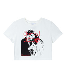 MOSQUITO MURDERERS（モスキートマーダラーズ）の「Chemical exchange CROP TOP- WHITE（Tシャツ/カットソー）」