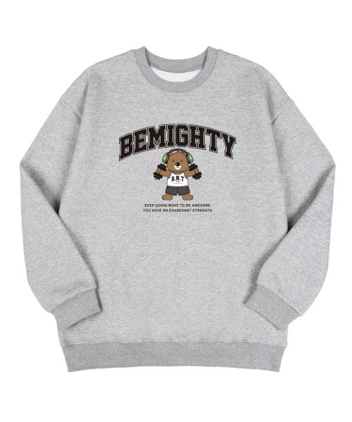 BEMIGHTY（ビーマイティー）の「ダンベルベアオーバーサイズ裏起毛スウェットシャツ[ネイビー]（スウェット・メンズ・その他・LARGE/X-LARGE/XX-LARGE）」の2枚目の写真