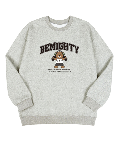 BEMIGHTY（ビーマイティー）の「ダンベルベアオーバーサイズ裏起毛スウェットシャツ[ネイビー]（スウェット・メンズ・その他・LARGE/X-LARGE/XX-LARGE）」の3枚目の写真