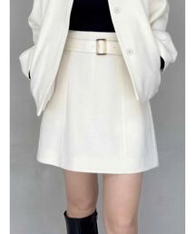 MERCURYDUO | 【セットアップ着用可】ウールベルテッドミニスカート(スカート)