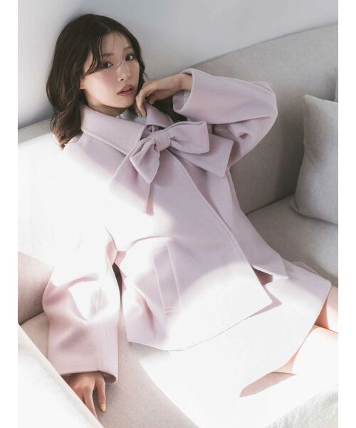 MERCURYDUO(マーキュリーデュオ)の「【セットアップ着用可】ウールベルテッドミニスカート(スカート・レディース・ベビーピンク/アイボリー・SMALL/MEDIUM)」の3枚目の写真