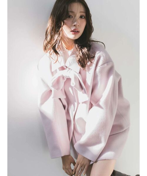 MERCURYDUO(マーキュリーデュオ)の「【セットアップ着用可】ウールベルテッドミニスカート(スカート・レディース・ベビーピンク/アイボリー・SMALL/MEDIUM)」の5枚目の写真