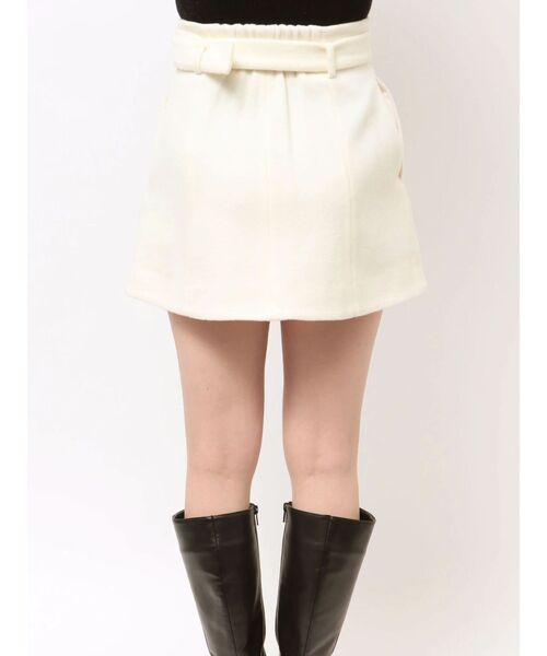 MERCURYDUO(マーキュリーデュオ)の「【セットアップ着用可】ウールベルテッドミニスカート(スカート・レディース・ベビーピンク/アイボリー・SMALL/MEDIUM)」の7枚目の写真