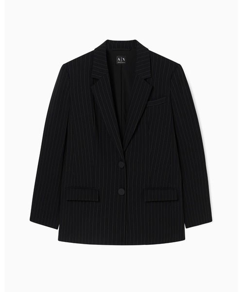 ARMANI EXCHANGE（アルマーニエクスチェンジ）の「【A|X アルマーニ エクスチェンジ】ピンストライプ シングルブレストジャケット（テーラードジャケット・レディース・シルバー×ブラック・6/4/2）」の6枚目の写真