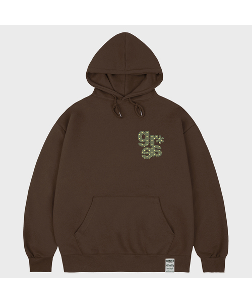 GRAVER（グレーバー）の「[ユニセックス]スモールGRAE-S DOTフードパーカー_4カラー（パーカー・レディース・ブラック/ブラウン/グレー/クリーム・SMALL/MEDIUM/LARGE）」の3枚目の写真