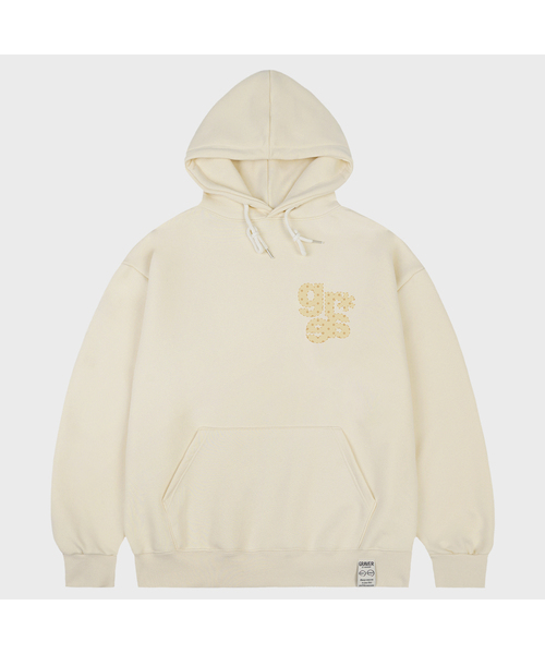 GRAVER（グレーバー）の「[ユニセックス]スモールGRAE-S DOTフードパーカー_4カラー（パーカー・レディース・ブラック/ブラウン/グレー/クリーム・SMALL/MEDIUM/LARGE）」の4枚目の写真