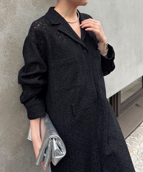 COLLAGE GALLARDAGALANTE（コラージュガリャルダガランテ）の「レースジャンプスーツ（つなぎ/オールインワン・レディース・オフホワイト/ブラック・FREE）」の12枚目の写真