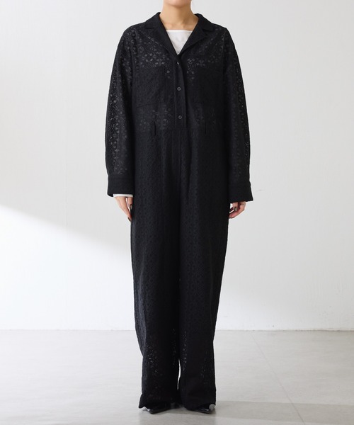 COLLAGE GALLARDAGALANTE（コラージュガリャルダガランテ）の「レースジャンプスーツ（つなぎ/オールインワン・レディース・オフホワイト/ブラック・FREE）」の22枚目の写真