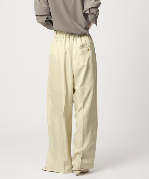 EMMEL REFINES(エメルリファインズ)の「<EMMEL REFINES>EM LT/ツイル 2タック トロミパンツ(スラックス・レディース・ブラック/ライム・S/M)」の6枚目の写真