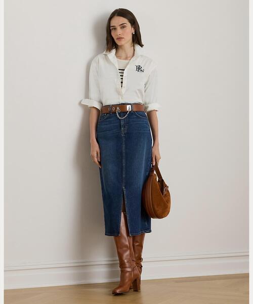 りぃ ★ RALPHLAUREN ラルフローレン　デニムスカート セール】デニム ミディ スカート（デニムスカート）｜LAUREN RALPH