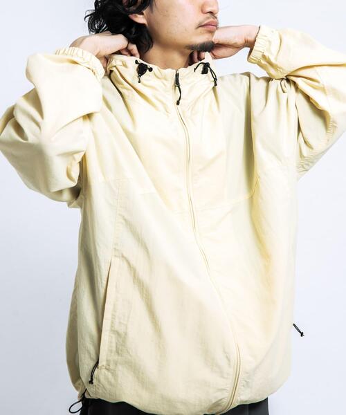 EKAL（エカル）の「『UR TECH』ナイロンタッサーフーディー（ナイロンジャケット・メンズ・ネイビー/イエロー/ライトブルー/グレー・LARGE/MEDIUM）」の6枚目の写真
