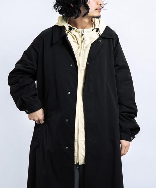 EKAL（エカル）の「『UR TECH』ナイロンタッサーフーディー（ナイロンジャケット・メンズ・ネイビー/イエロー/ライトブルー/グレー・LARGE/MEDIUM）」の13枚目の写真