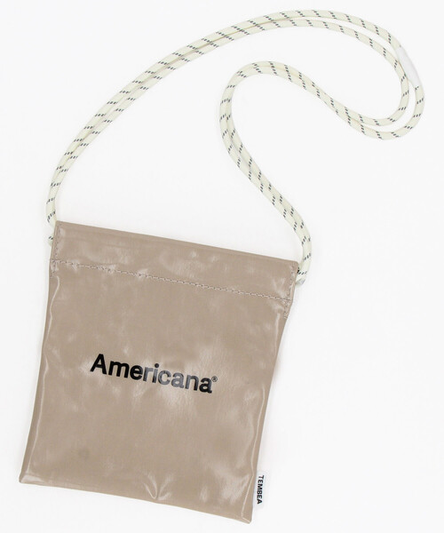 FREAK'S STORE(フリークスストア)の「Americana/アメリカーナ TEMBEA 別注 PVC コーティング 巾着バッグ(ショルダーバッグ・レディース・ホワイト/オリーブ/ベージュ・ONE SIZE)」の2枚目の写真
