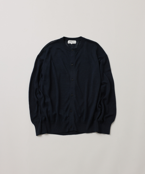 UNFOLLOW（アンフォロー）の「【FOLL / フォル】summer linen wardrobe cardigan（カーディガン/ボレロ・メンズ・ホワイト/ネイビー・2/3）」の2枚目の写真