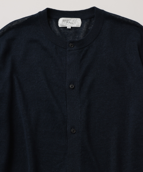 UNFOLLOW（アンフォロー）の「【FOLL / フォル】summer linen wardrobe cardigan（カーディガン/ボレロ・メンズ・ホワイト/ネイビー・2/3）」の3枚目の写真