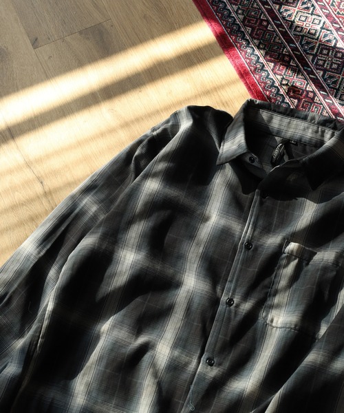 SUGGESTION（サジェッション）の「SUGGESTION 先染め RG長袖シャツ（シャツ/ブラウス・メンズ・ブラック系/ホワイト/チャコールグレー/ブルー/ブラック/アイボリー・M/L/LL）」の4枚目の写真