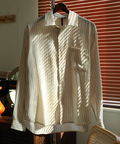 SUGGESTION（サジェッション）の「SUGGESTION 先染め RG長袖シャツ（シャツ/ブラウス・メンズ・ブラック系/ホワイト/チャコールグレー/ブルー/ブラック/アイボリー・M/L/LL）」の3枚目の写真