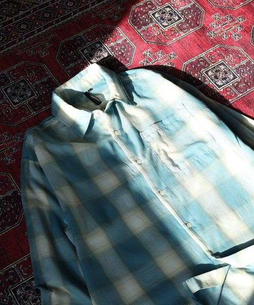 SUGGESTION（サジェッション）の「SUGGESTION 先染め RG長袖シャツ（シャツ/ブラウス・メンズ・ブラック系/ホワイト/チャコールグレー/ブルー/ブラック/アイボリー・M/L/LL）」の19枚目の写真