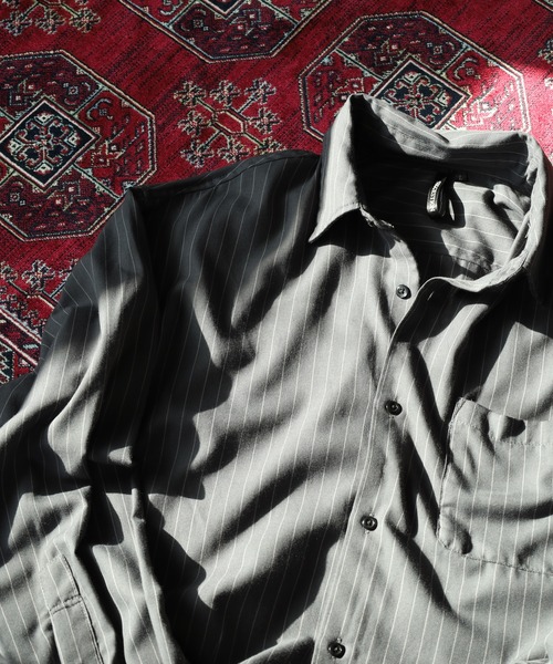 SUGGESTION（サジェッション）の「SUGGESTION 先染め RG長袖シャツ（シャツ/ブラウス・メンズ・ブラック系/ホワイト/チャコールグレー/ブルー/ブラック/アイボリー・M/L/LL）」の18枚目の写真