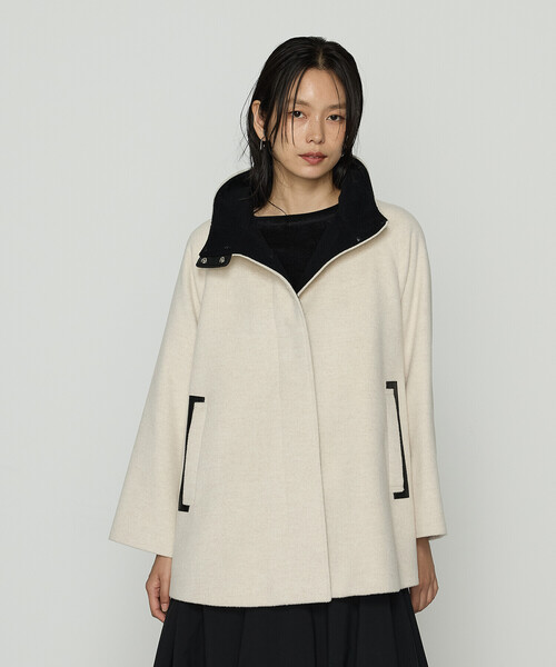 K.T KIYOKO TAKASE（キヨコタカセ）の「〔 Sサイズ 〕 アンゴラウール ・Aラインショートコート（その他アウター・レディース・キナリ・5号）」の21枚目の写真