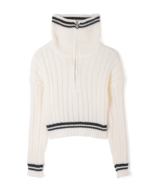 M DOLLY(エムドリー)の「line oliva knit set up/ラインオリーヴァニットセットアップ(セットアップ・レディース・ネイビー/アイボリー・FREE)」の13枚目の写真