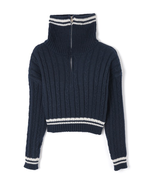 M DOLLY(エムドリー)の「line oliva knit set up/ラインオリーヴァニットセットアップ(セットアップ・レディース・ネイビー/アイボリー・FREE)」の15枚目の写真
