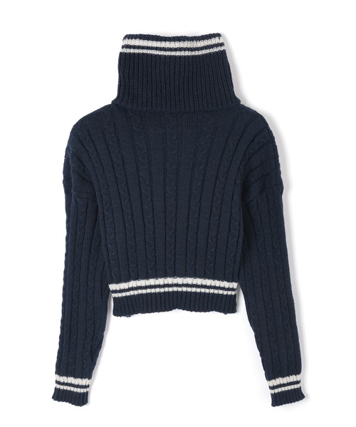 M DOLLY(エムドリー)の「line oliva knit set up/ラインオリーヴァニットセットアップ(セットアップ・レディース・ネイビー/アイボリー・FREE)」の16枚目の写真