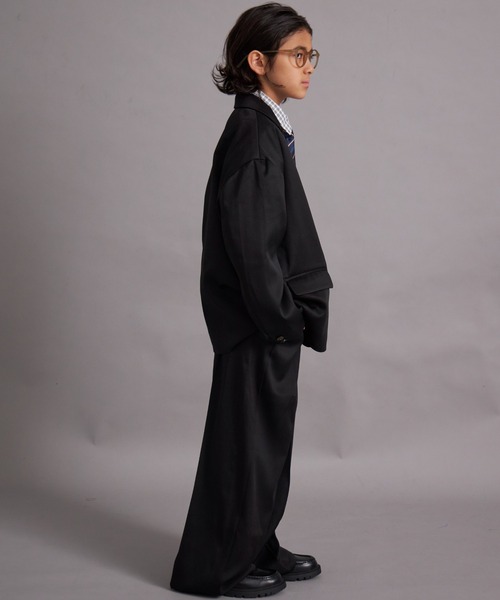 PAIRMANON STREET（ペアマノンストリート）の「【オケージョン対応】テーラードジャケット セットアップ【PAIRMANON STREET】（スーツセット・キッズ・グレー/ブラック・100/110/120/130/140/150/160）」の4枚目の写真