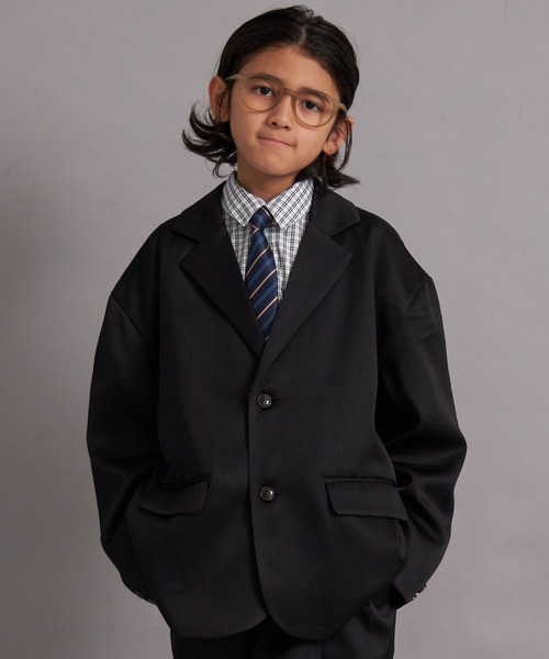 PAIRMANON STREET（ペアマノンストリート）の「【オケージョン対応】テーラードジャケット セットアップ【PAIRMANON STREET】（スーツセット・キッズ・グレー/ブラック・100/110/120/130/140/150/160）」の6枚目の写真