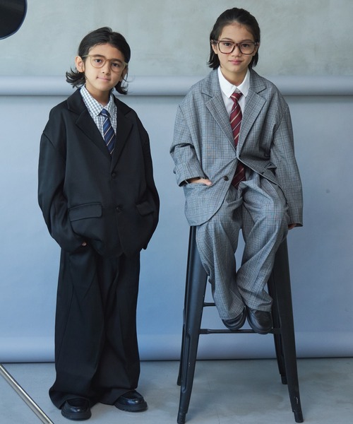 PAIRMANON STREET（ペアマノンストリート）の「【オケージョン対応】テーラードジャケット セットアップ【PAIRMANON STREET】（スーツセット・キッズ・グレー/ブラック・100/110/120/130/140/150/160）」の11枚目の写真