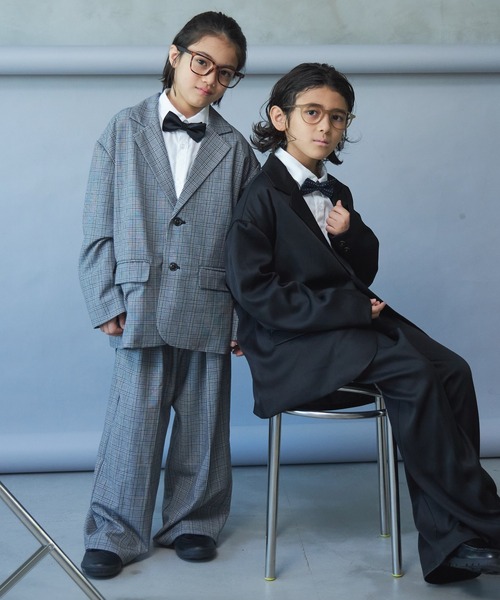 PAIRMANON STREET（ペアマノンストリート）の「【オケージョン対応】テーラードジャケット セットアップ【PAIRMANON STREET】（スーツセット・キッズ・グレー/ブラック・100/110/120/130/140/150/160）」の12枚目の写真