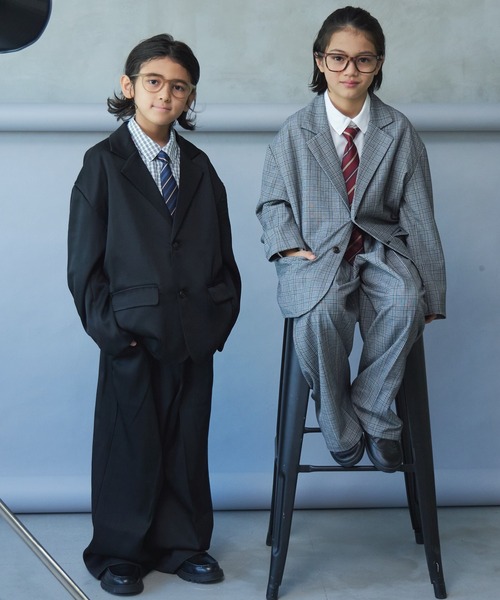 PAIRMANON STREET（ペアマノンストリート）の「【オケージョン対応】テーラードジャケット セットアップ【PAIRMANON STREET】（スーツセット・キッズ・グレー/ブラック・100/110/120/130/140/150/160）」の21枚目の写真